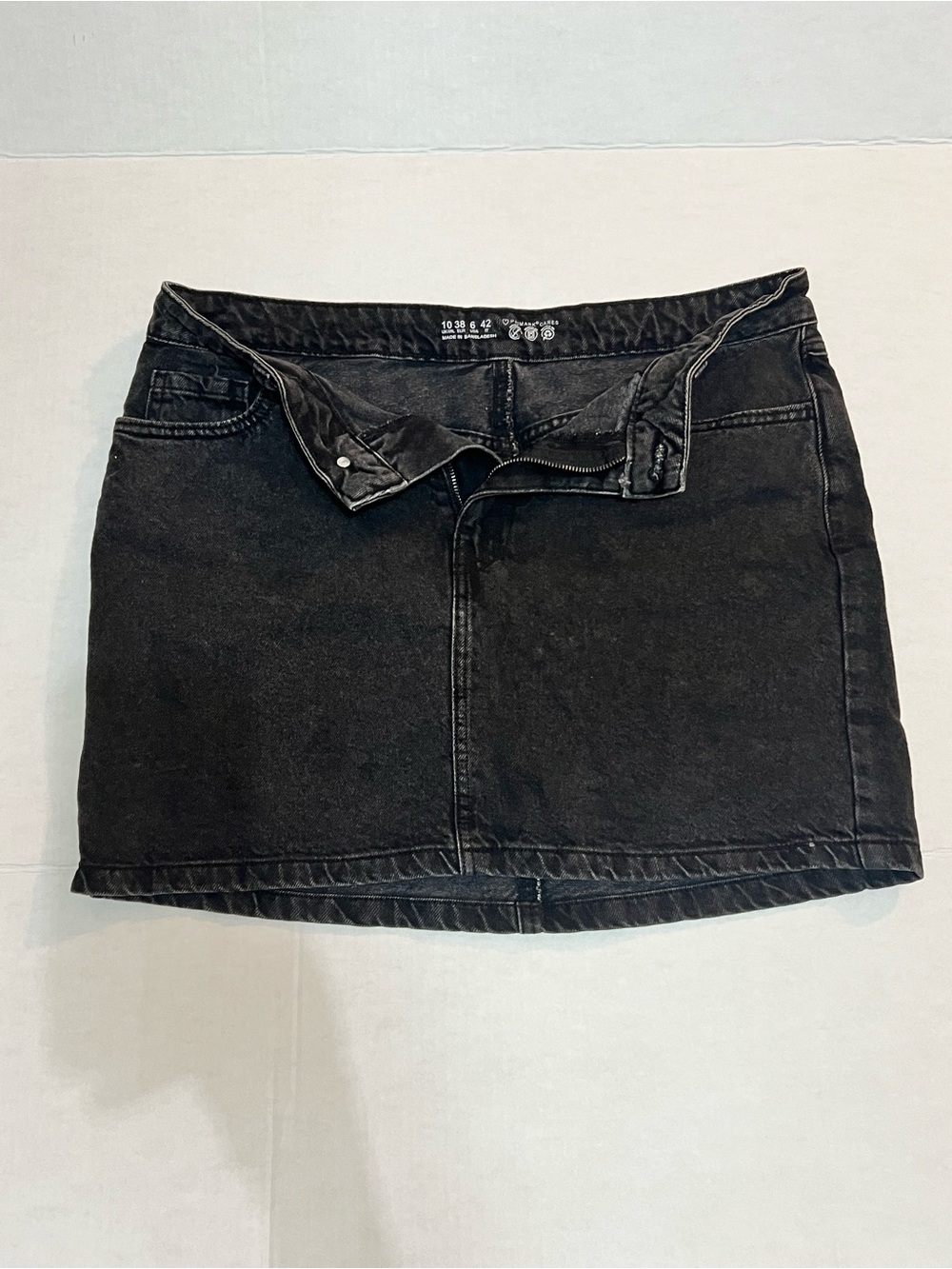 Black Denim Skirt -